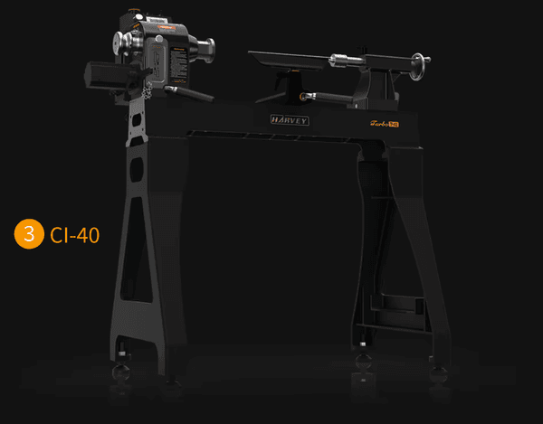 Hovedbilde Harvey Støpejernsunderstell CI-40 for Dreiebenk T-40