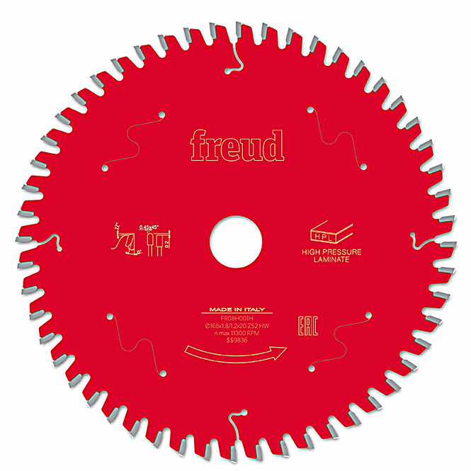 Hovedbilde 168x20 | Z52 | Tannbredde 1,8 mm | HPL | Freud sagblad | Passer også Festool og Mafell | Sirkelsag