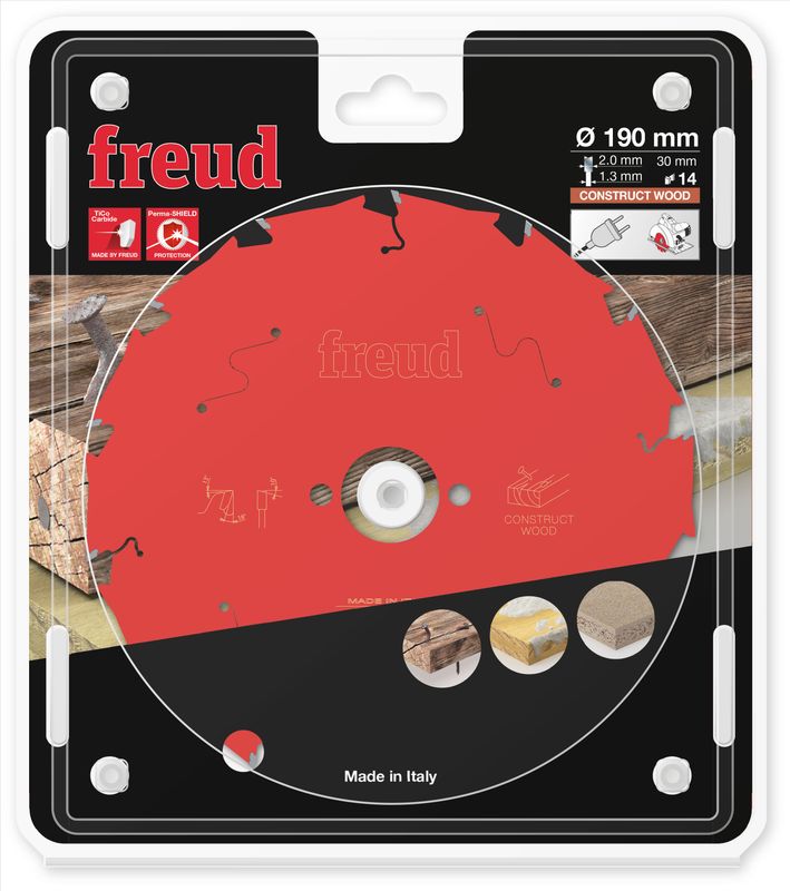 190x30 | Z14 | Tannbredde 2,0 mm |Grove materialer| Freud Sagblad for Sirkelsag