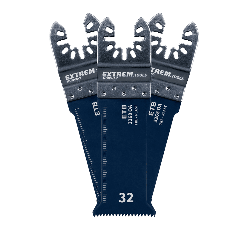 Multikutterblad 3 stk for tre - plast 32x68mm