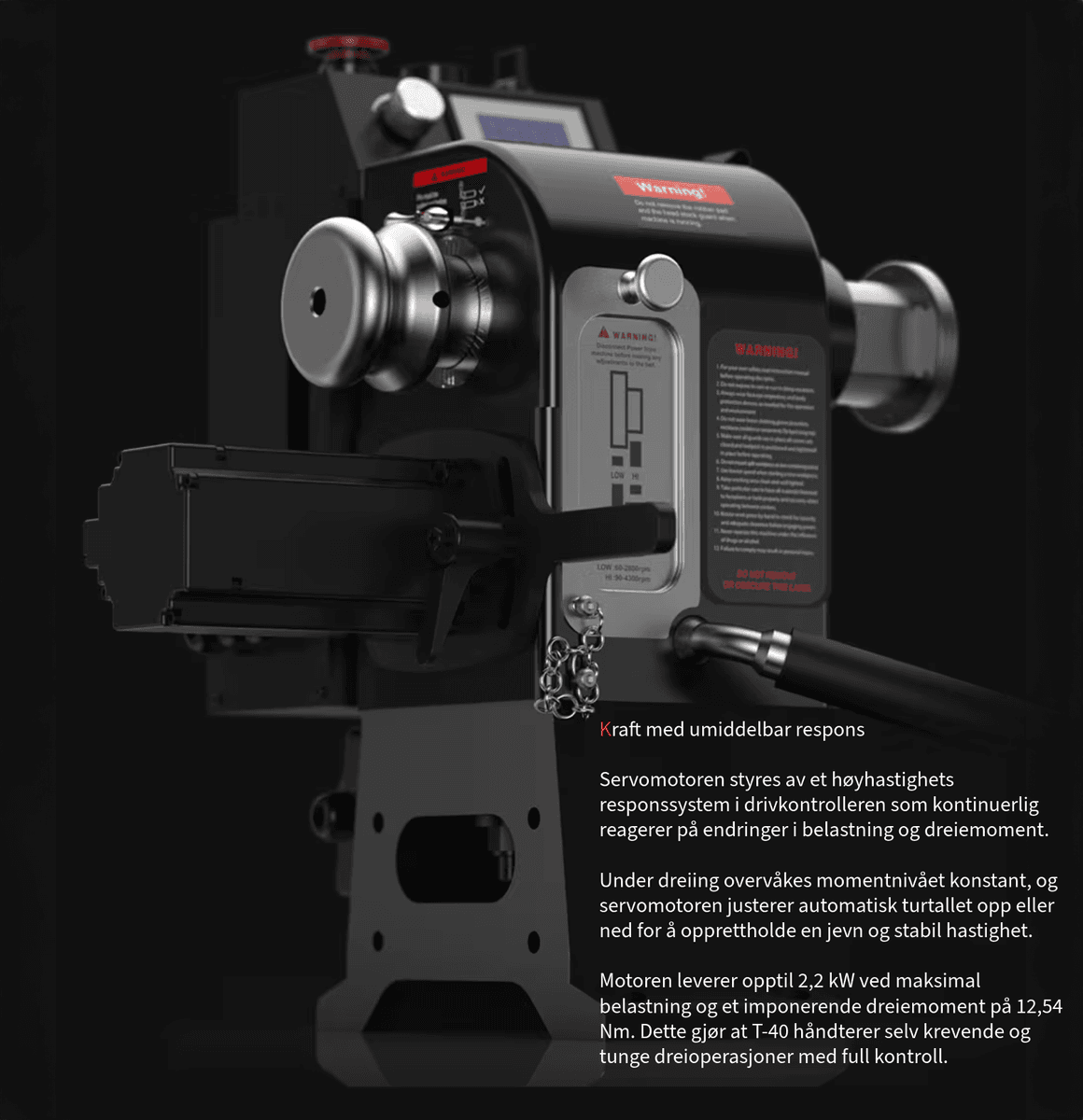 Harvey Dreiebenk TURBO T-40 360 x 610mm med Servo Motor