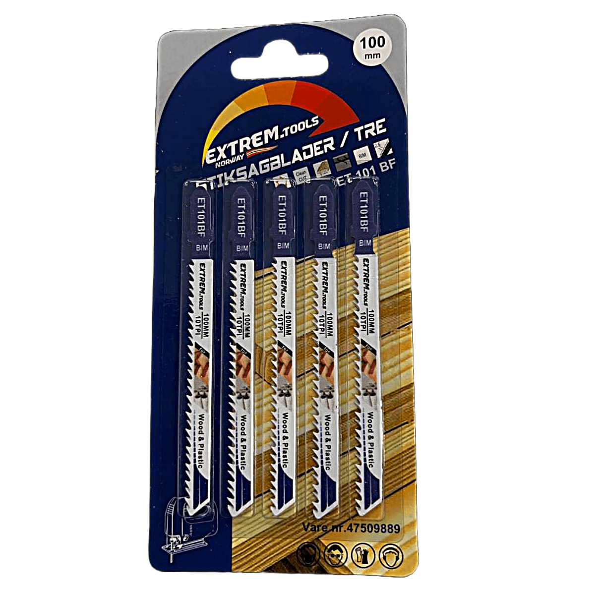 5 pk. Extrem.Tools Stikksagblader 100mm (fint snitt)