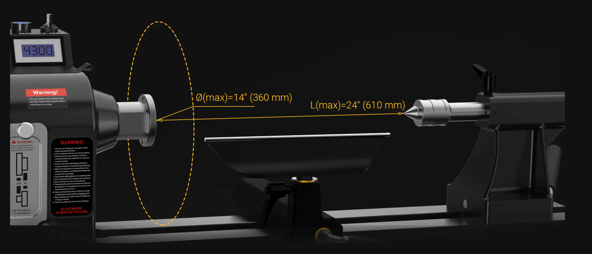 Harvey Dreiebenk TURBO T-40 360 x 610mm med Servo Motor