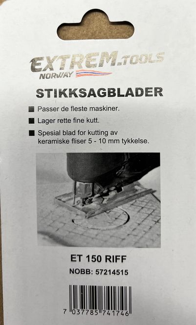 Hovedbilde 5 pk. ExtremTools Stikksagblader for Flis-Mur-Glass