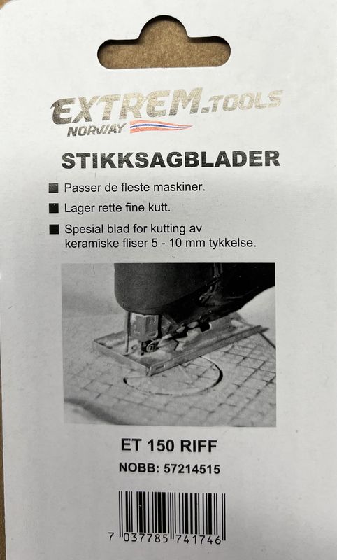 5 pk. ExtremTools Stikksagblader for Flis-Mur-Glass